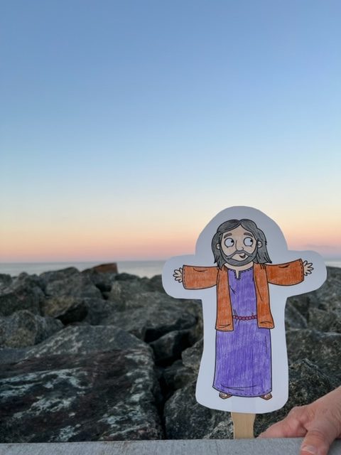 Flat Jesus by the Lake in Duluth, MN